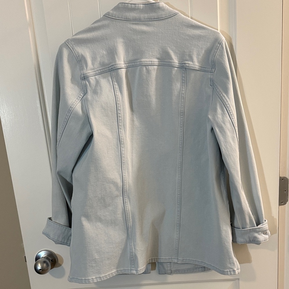 Soft Surroundings Sky Blue Denim Jacket - Picture 4 of 4